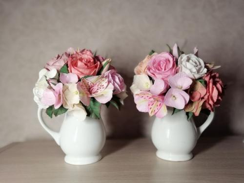 Интерьерная композиция в керамическом кувшинчике Изящная умноженная на 4. 03