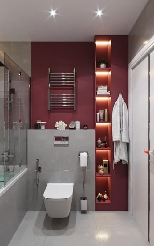 Ванная комната не обязательно должна быть вся обложена плиткой. 01