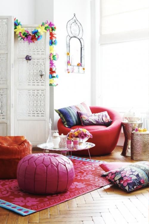 Необычные пуфики и банкетки в интерьере. 02