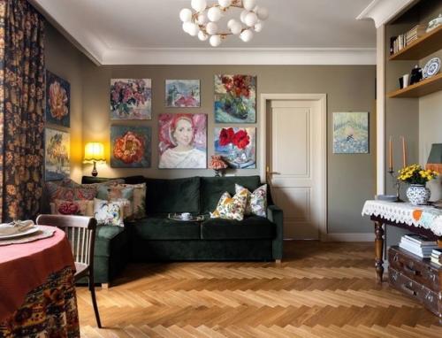 Современный советский интерьер квартиры в хамовниках. 01