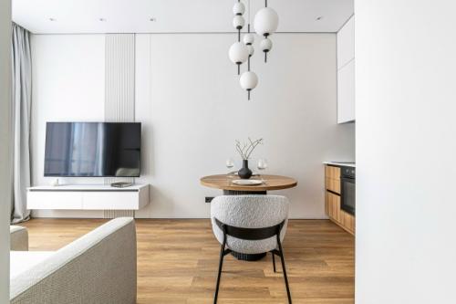 Современный интерьер 1-комнатной квартиры почти 41 м 2 в ЖК малоохтинский 68 в Санкт-петербурге. 02