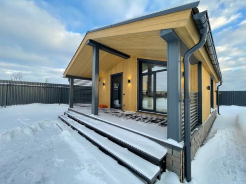 Проект в Гатчине - дом - баня, в котором комфортно жить уже сейчас. 01