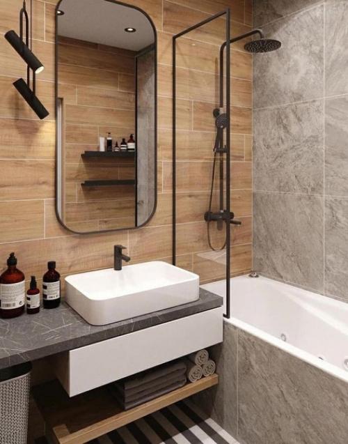 Интерьер ванной комнаты. 01