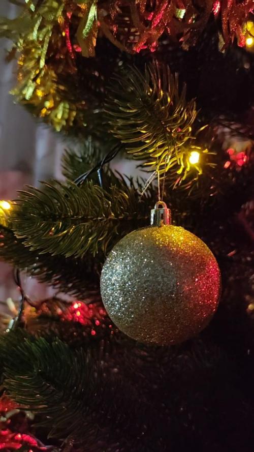 В этом году ёлку наряжал племянник. 

