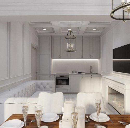 Красивый интерьер. В белом цвете. 03