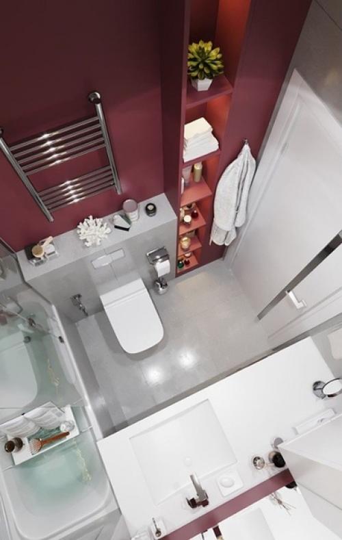 Ванная комната не обязательно должна быть вся обложена плиткой. 03