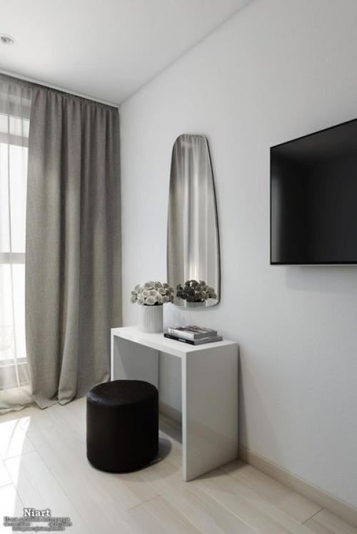 Дизайн прямоугольной студии 29 3, 9 кв. 04