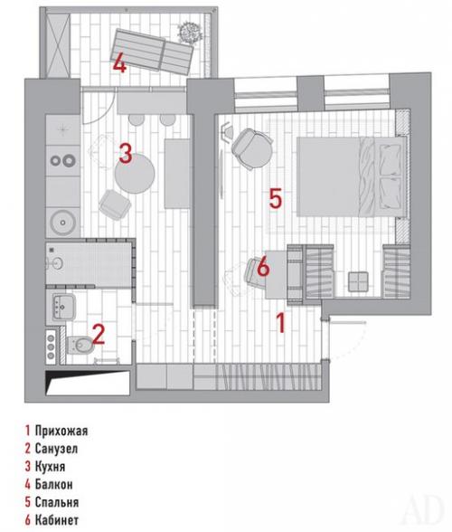 Маленькая квартира с изюминкой, 36 м? 08