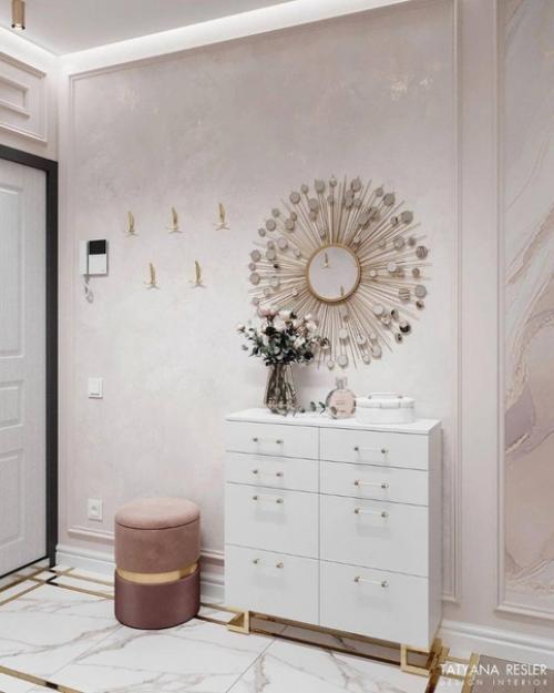 Нежнейший дизайн интерьера прихожей. 06