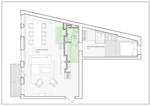 Апартаменты площадью 74 квадратных метра в Киеве. 09