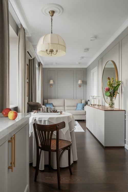 Дизайн 1-комнатной квартиры 45 м 2 (+ балкон) в историческом центре Москвы. 01