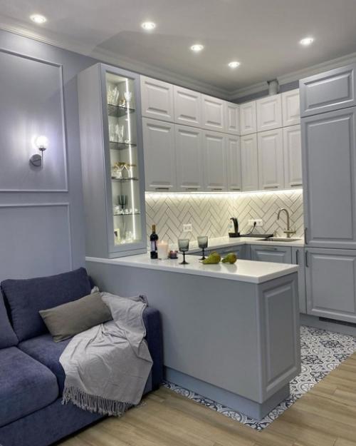 Кухня - гостиная с панорамным остеклением. 04