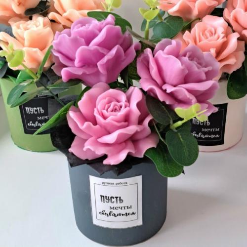 Классический букет роз из мыла ручной работы - идеальный подарок учителю! 03