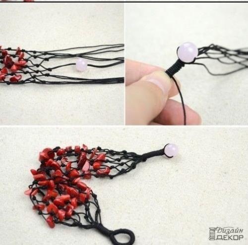 Мастер класс браслет с бусинами? 04