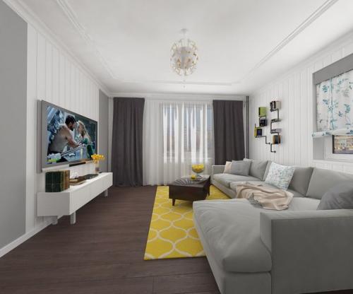 Частный интерьер, квартира современной независимой девушки. 01