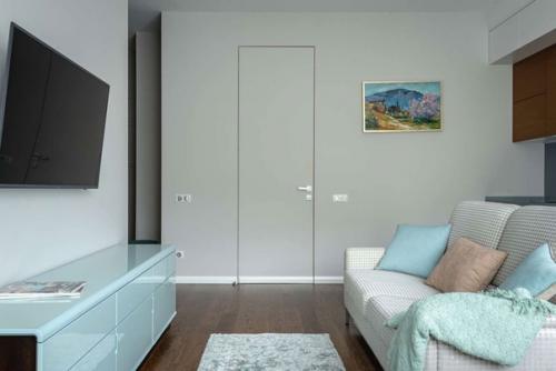 Нежный дизайн двухкомнатной квартиры в пастельных тонах. 03