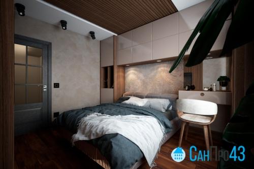 На фото - спальня в квартире на Костина, 4. вчера и позавчера, напомним, мы рассматривали прихожую и гостиную. 02