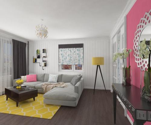 Частный интерьер, квартира современной независимой девушки. 02