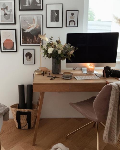 Теплый современный уют в интерьере с мебелью из натурального дерева, приятными осенними оттенками и вкусной ароматной выпечкой. 03