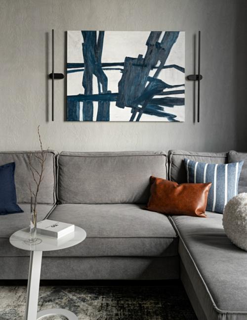 Брутальный интерьер однокомнатной квартиры 50 кв. 05