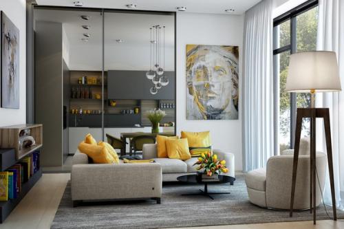 Современная кухня в частном доме. 01