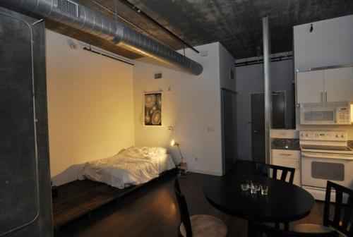 Дизайн интерьера для небольшой квартиры - студии от Ike Bahadourian. 01