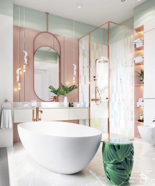 Яркая детская ванная комната от Studia 54. 02