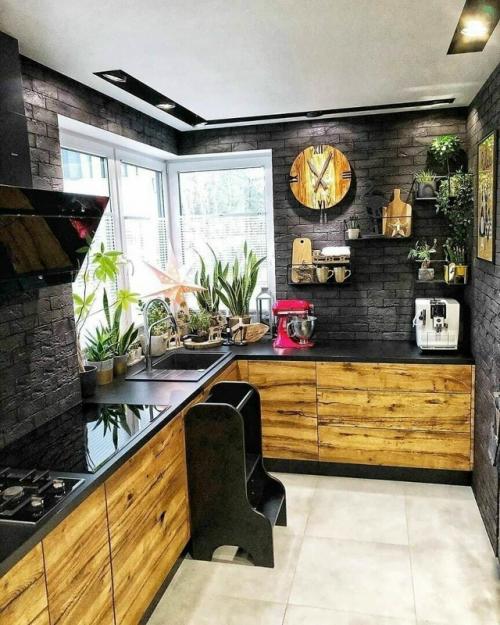 Кухня - гостиная в стиле лофт. 05