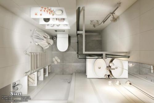 Дизайн прямоугольной студии 29 3, 9 кв. 05