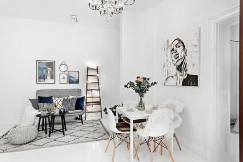 Квартира площадью 45 квадратных метров в скандинавском стиле. 02