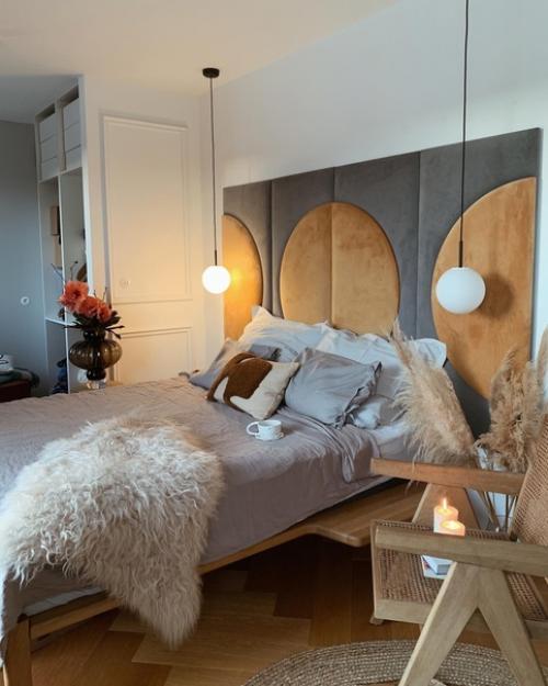 Теплый современный уют в интерьере с мебелью из натурального дерева, приятными осенними оттенками и вкусной ароматной выпечкой. 02