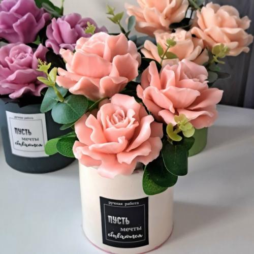 Классический букет роз из мыла ручной работы - идеальный подарок учителю! 01