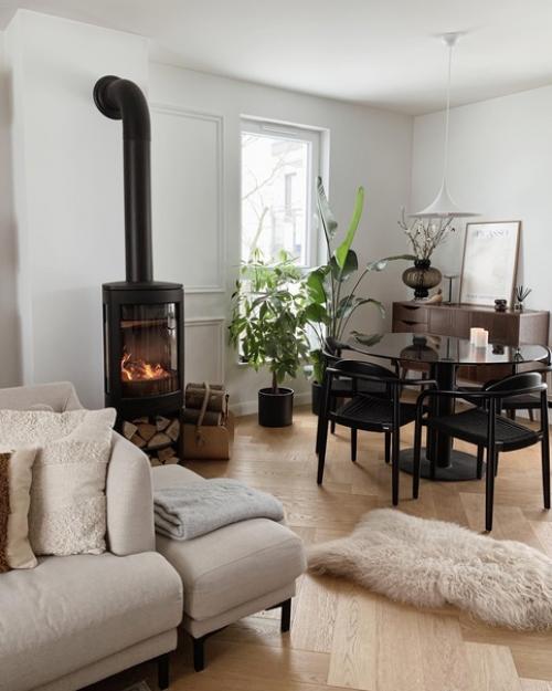 Теплый современный уют в интерьере с мебелью из натурального дерева, приятными осенними оттенками и вкусной ароматной выпечкой. 08