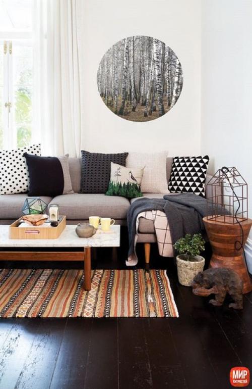 Модный хит: 5 хитростей для улучшения интерьера с помощью ковра. 08