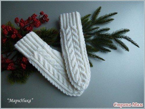 Шапочка и варежки Белоснежные Узоры? 01 Шапочка и варежки Белоснежные Узоры? 01