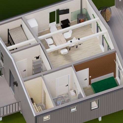 Приступили к строительству дома 8 х 9. 5 м в стиле барн в тосненском районе! 03