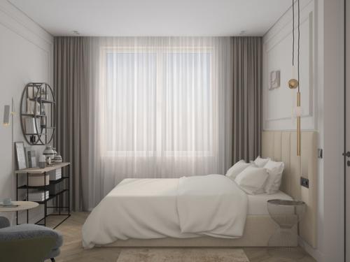 Проект спальни в однокомнатной квартире. 03