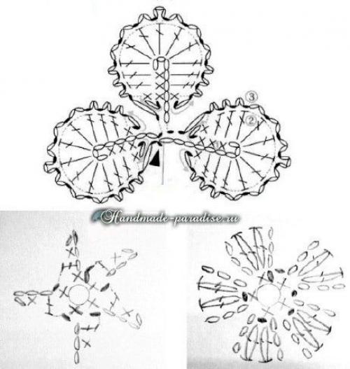 Подхваты для штор с цветущей клубникой. 02