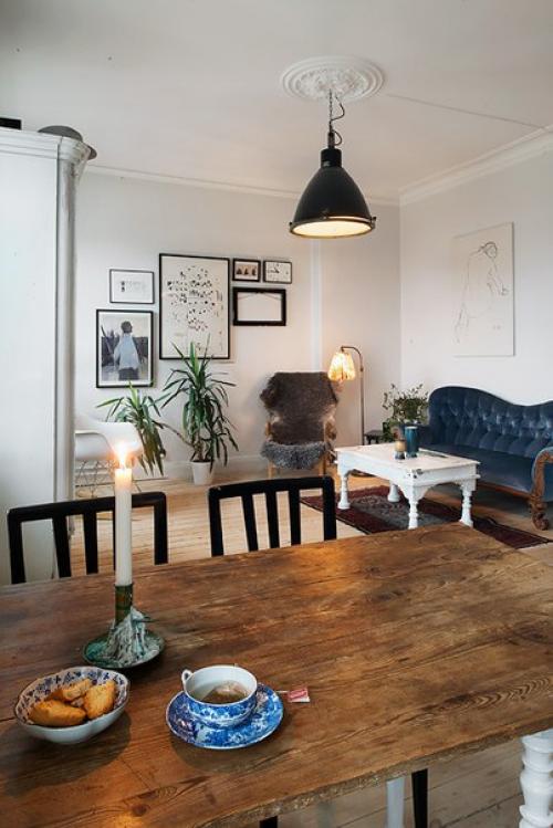 Интерьер недели.   Квартира в Стокгольме на мансардном этаже. 04