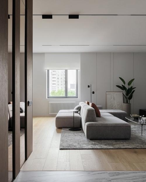 Елизавета райгородская и Александр плутяков переделали интерьер московской квартиры на восьмом этаже дома 2006 года постройки. 02