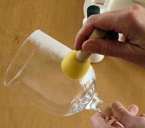 Декупаж бокала под свечу. 01