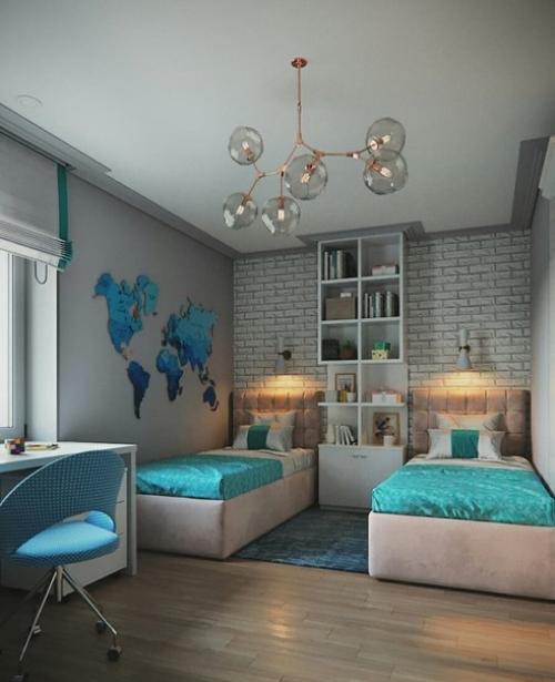 Дeтскaя комнaта для двyx мальчиков.