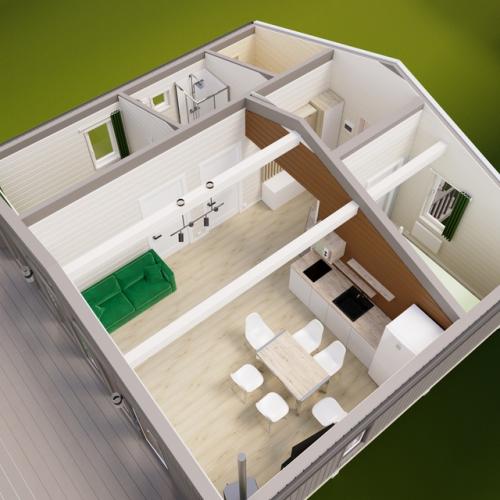 Приступили к строительству дома 8 х 9. 5 м в стиле барн в тосненском районе! 02