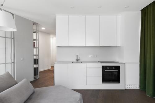 Строгий интерьер квартиры 56 кв. 01