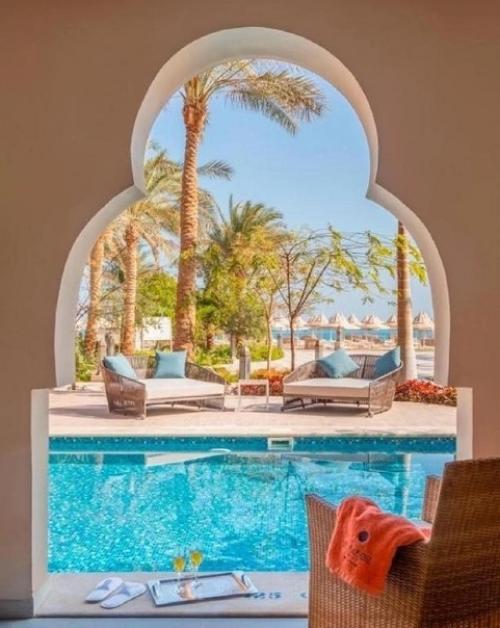 Обзор_отеля.  Недорогой и очень красивый отель в Хургаде с интерьерами из восточной сказки. 02