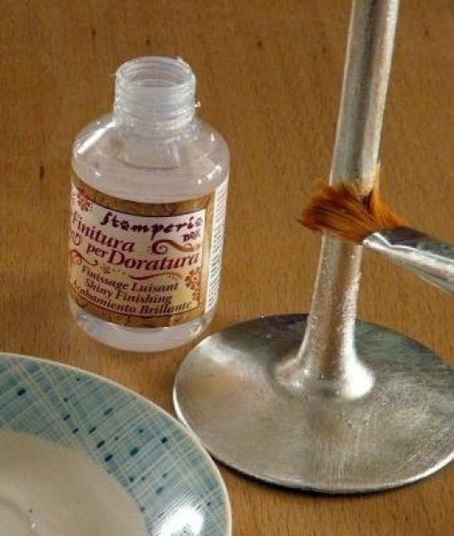 Декупаж бокала под свечу. 06