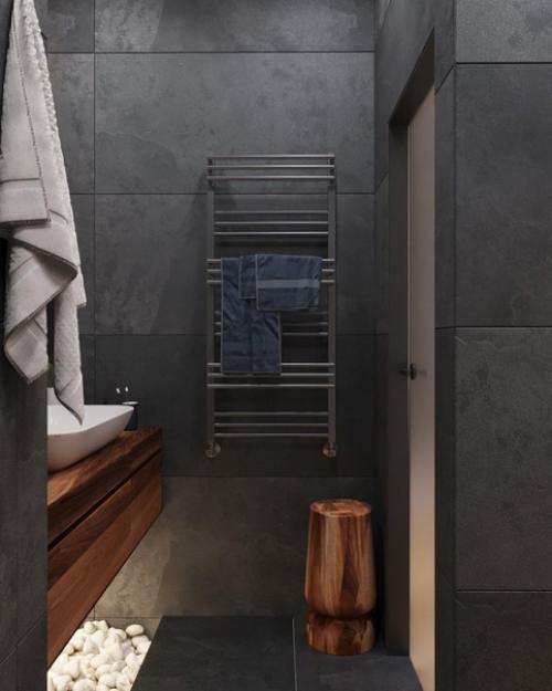 Проект санузла.  Стиль - эколофт. 04