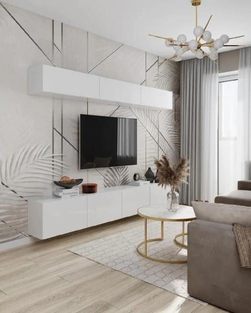 Красивая гостиная с рабочей зоной. 06