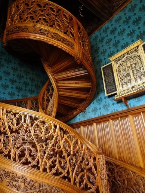 Самые впечатляющие скульптуры: винтовая лестница из цельного ствола дерева. 03