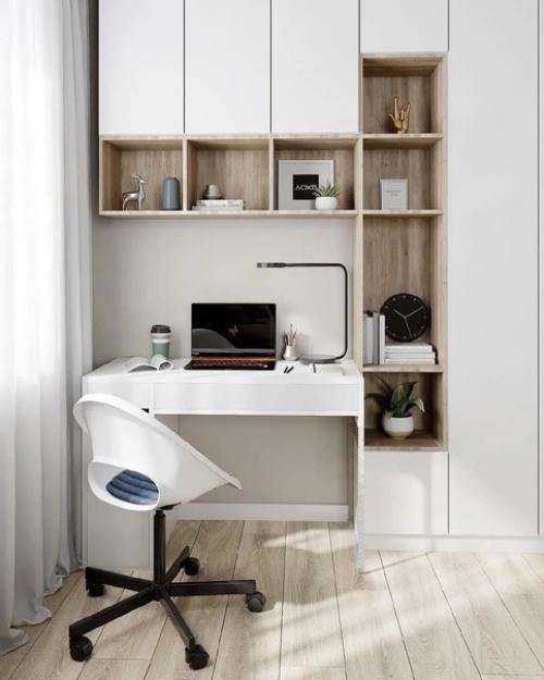 Красивая гостиная с рабочей зоной. 02